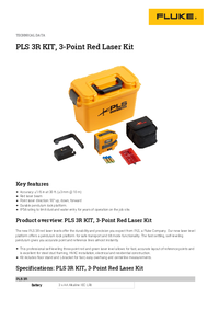 Thumbnail of document Data Sheet - PLS 3R KIT, 3-Point Red Laser Kit